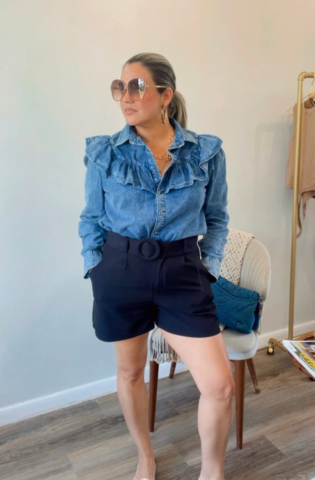 Selma Denim Top