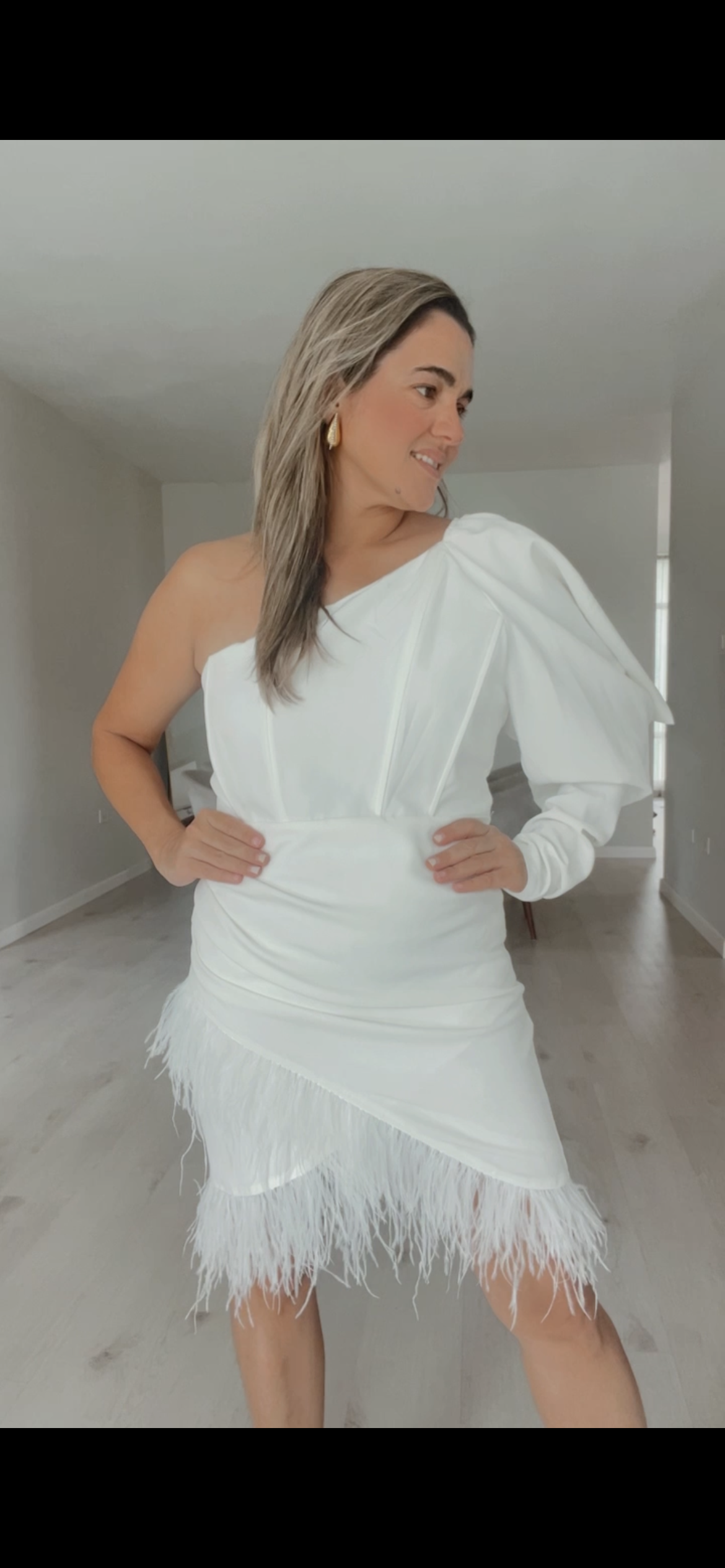 Uma Fringe Dress- White