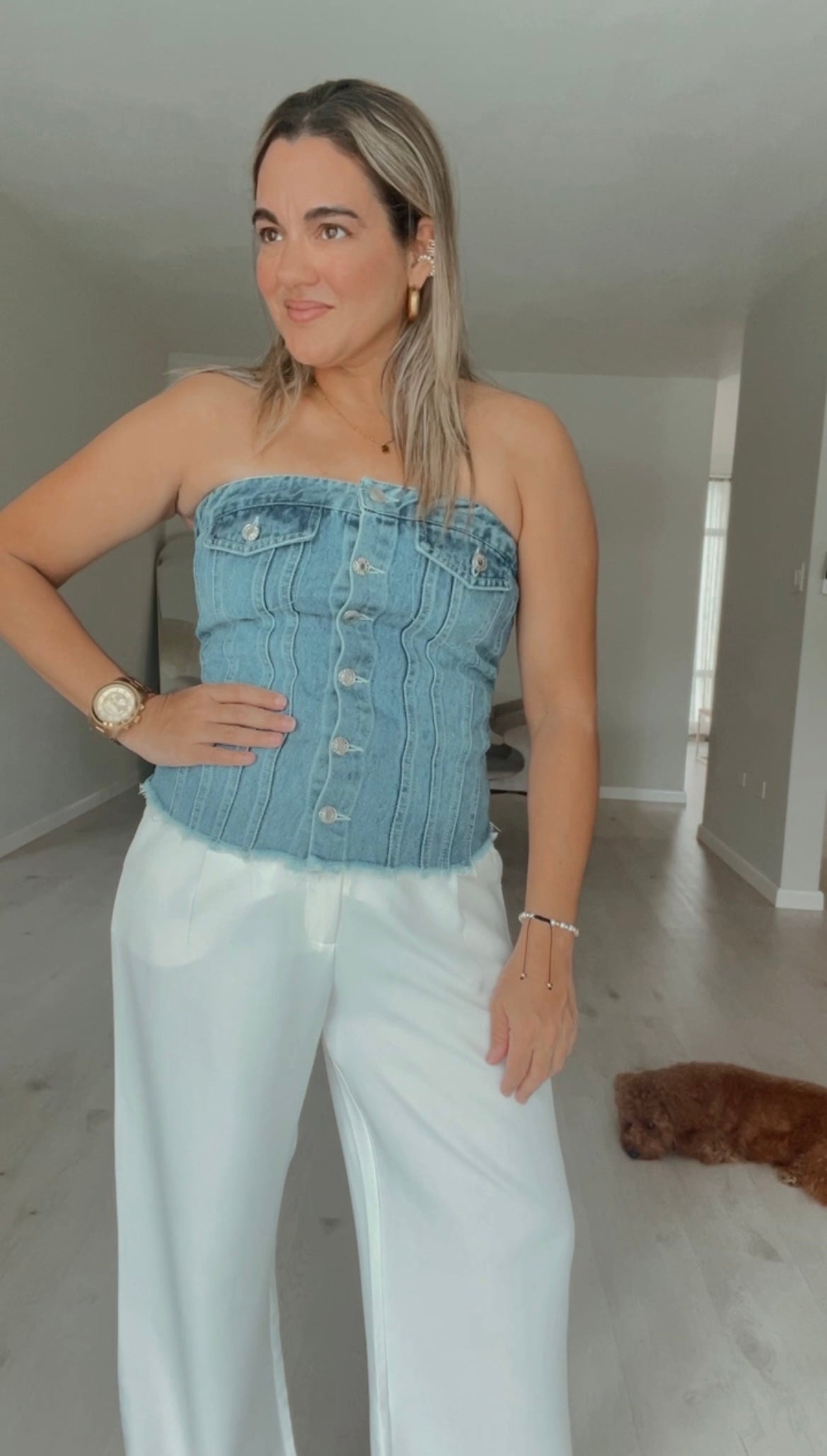 Amelia Denim Top