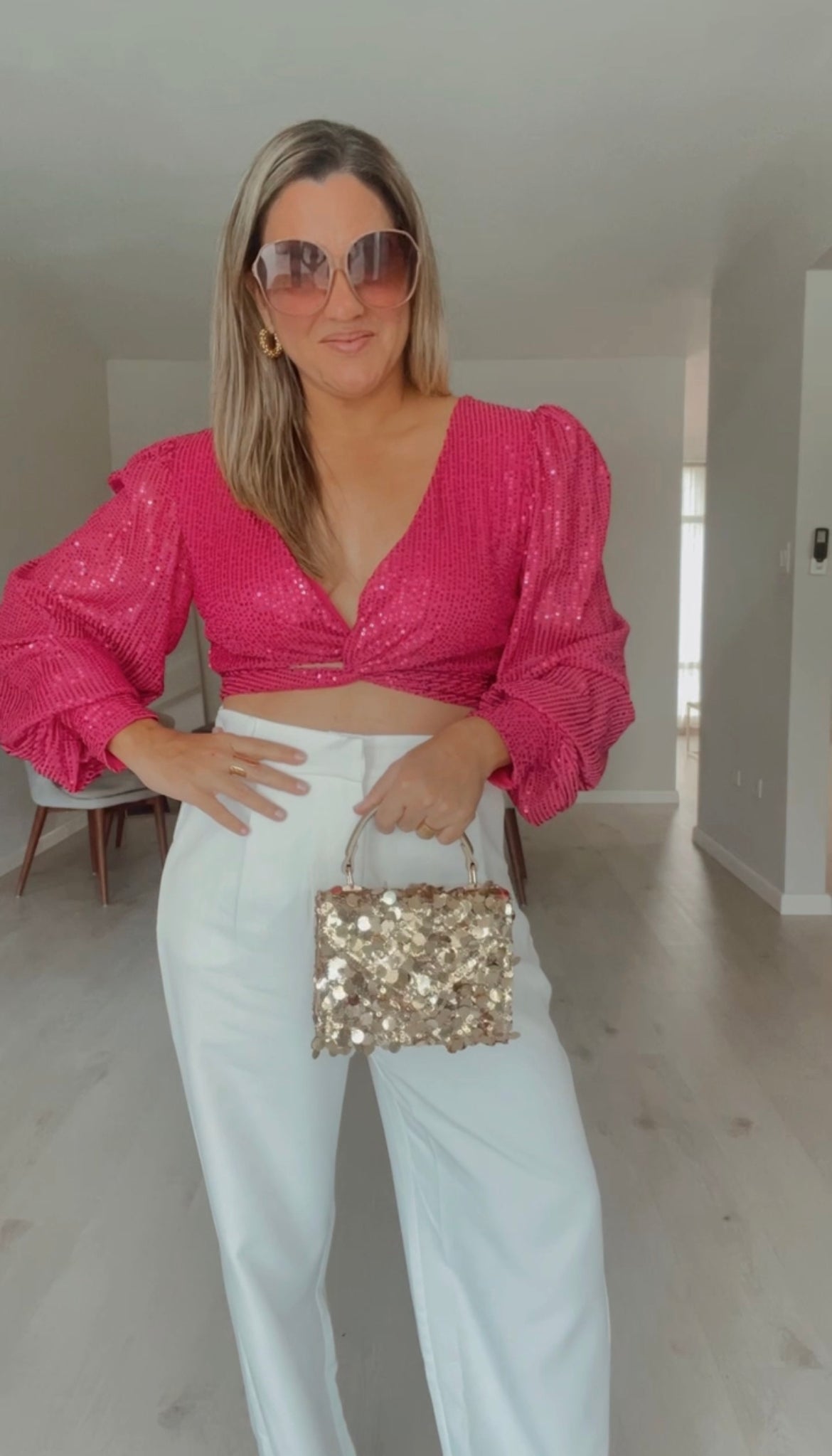 Sequin Gold Bag