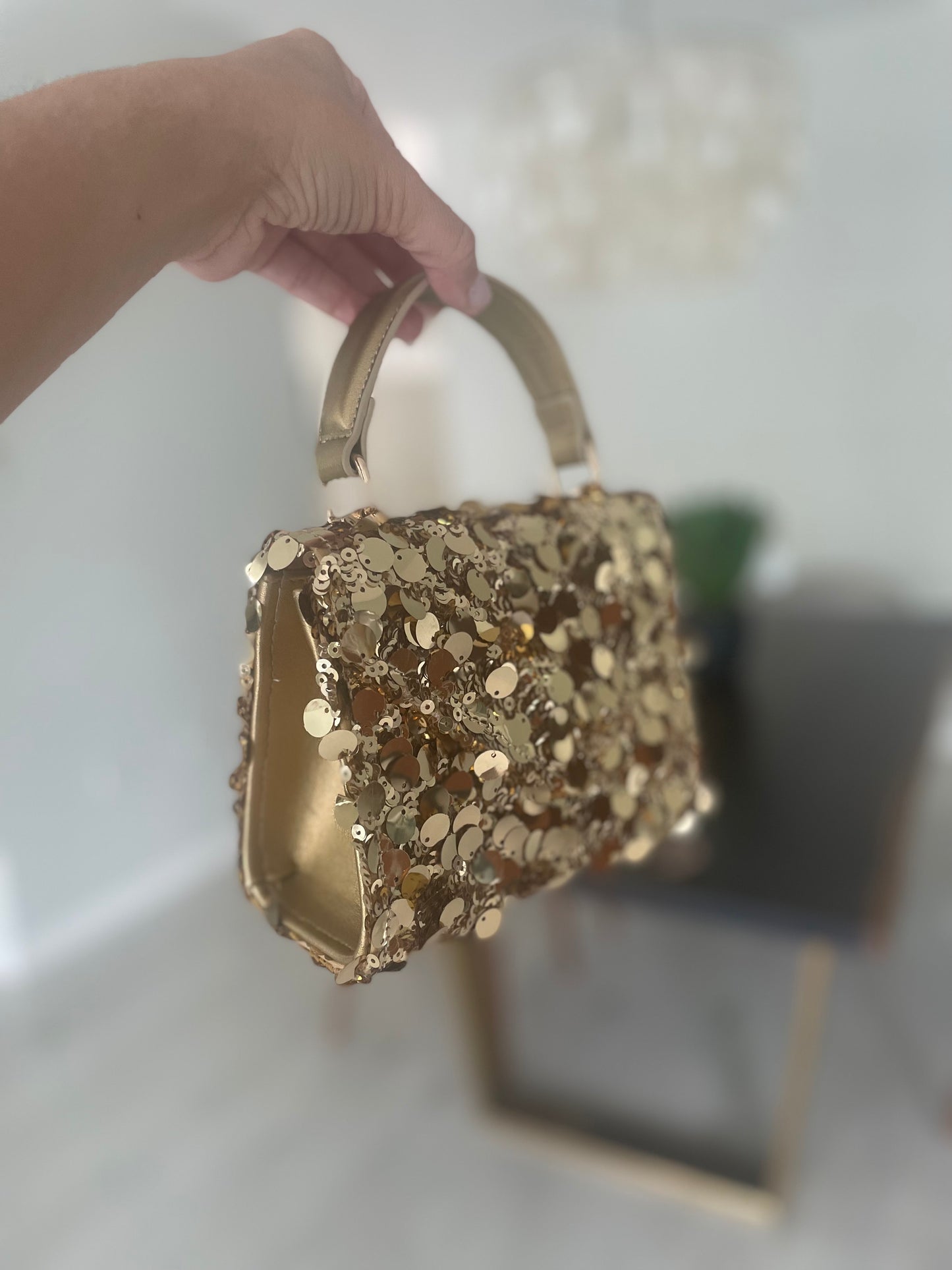 Sequin Gold Bag