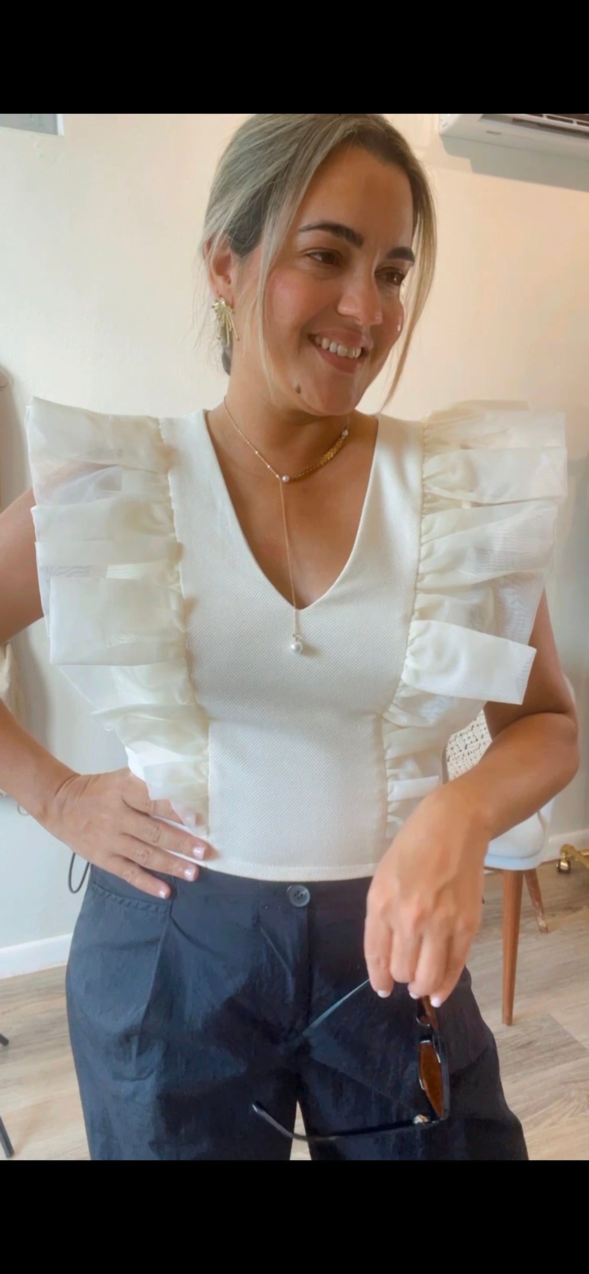 Greta Ruffle Crop Top