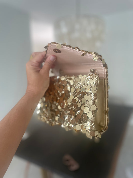 Sequin Gold Bag