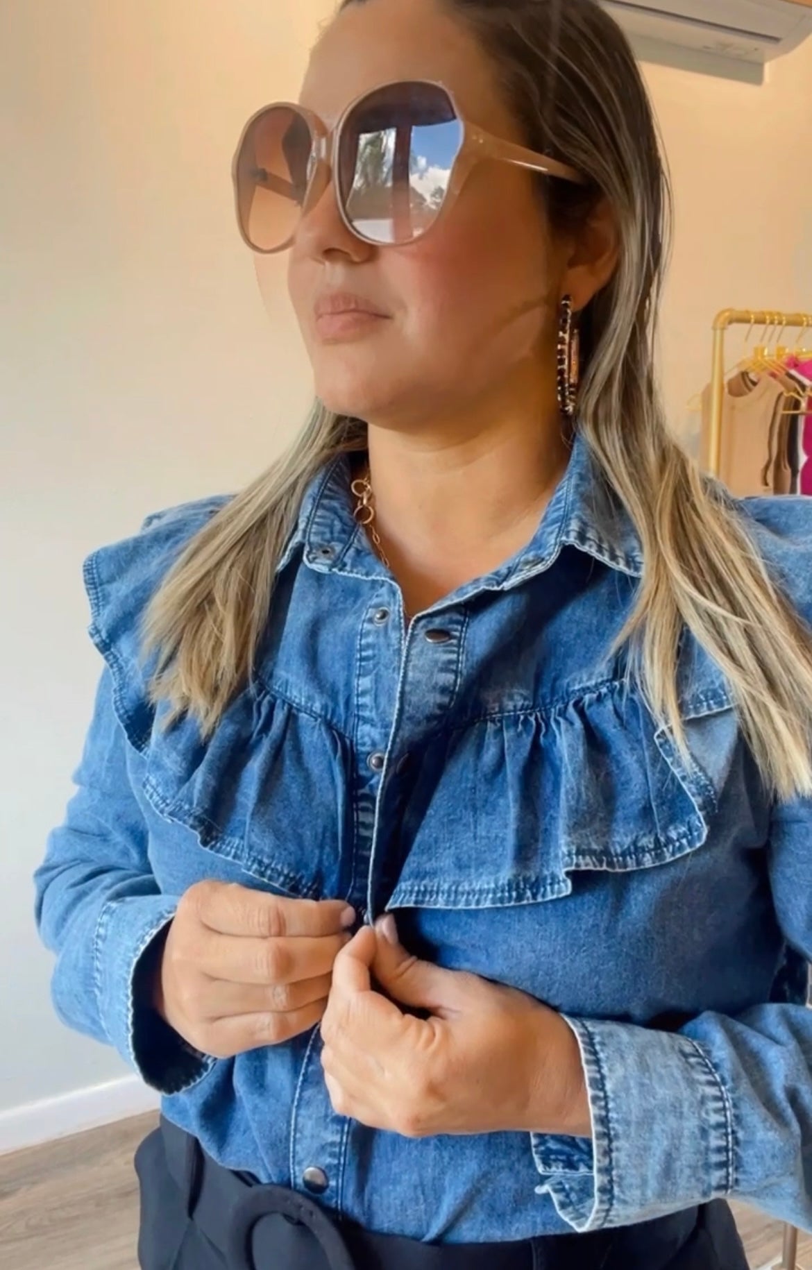 Selma Denim Top