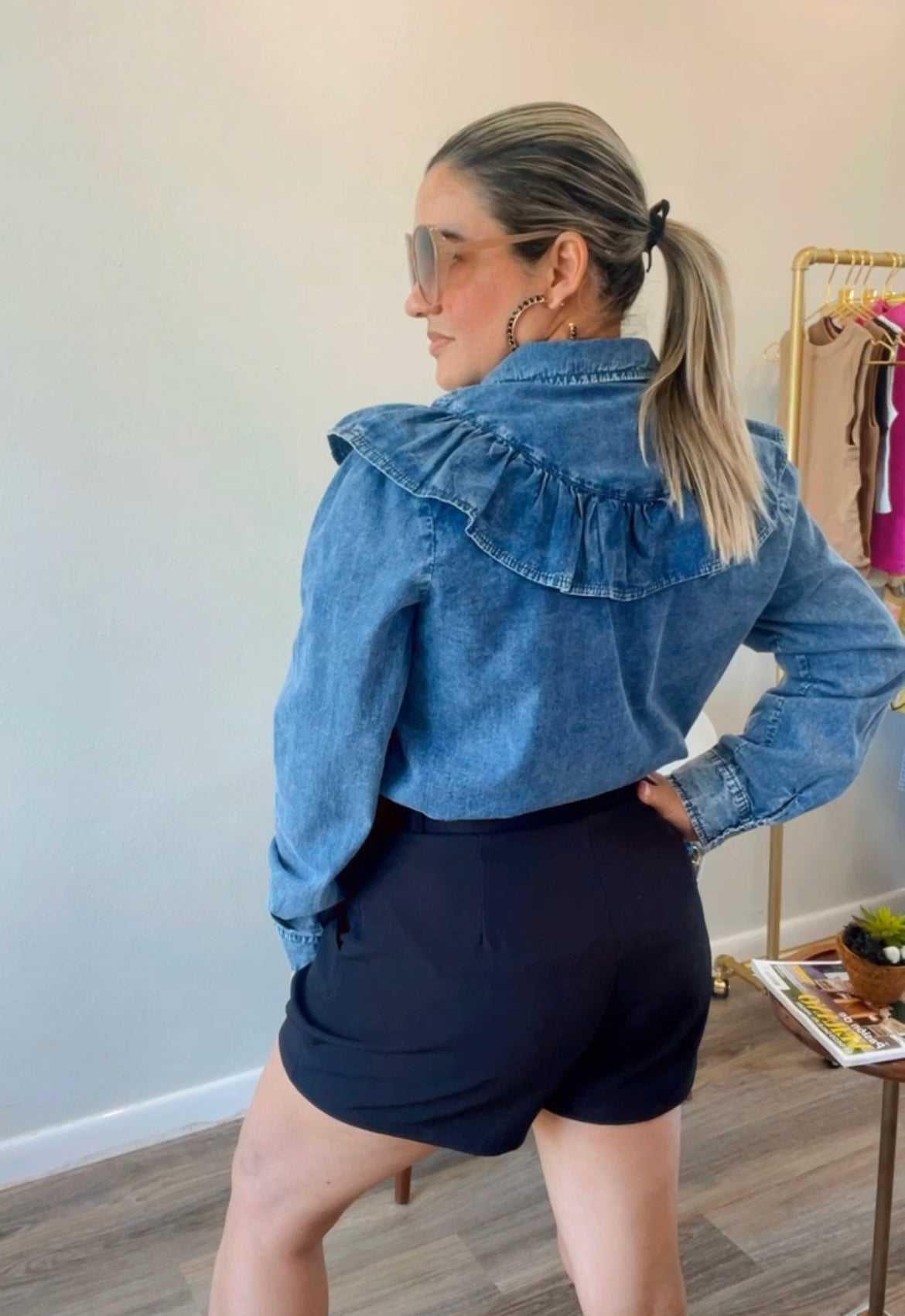 Selma Denim Top