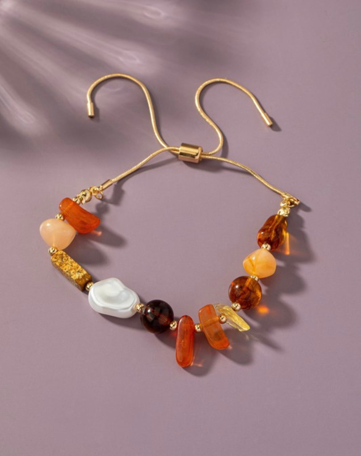 Mix Agate Adjustable Bracelet