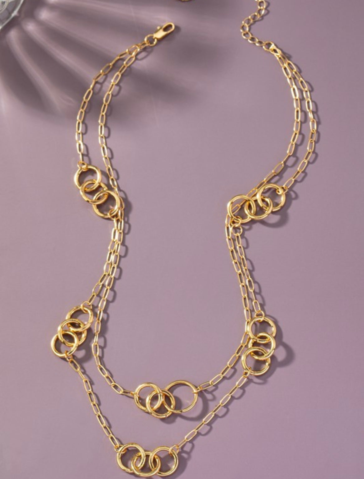 Layering Necklace Multi Hoops