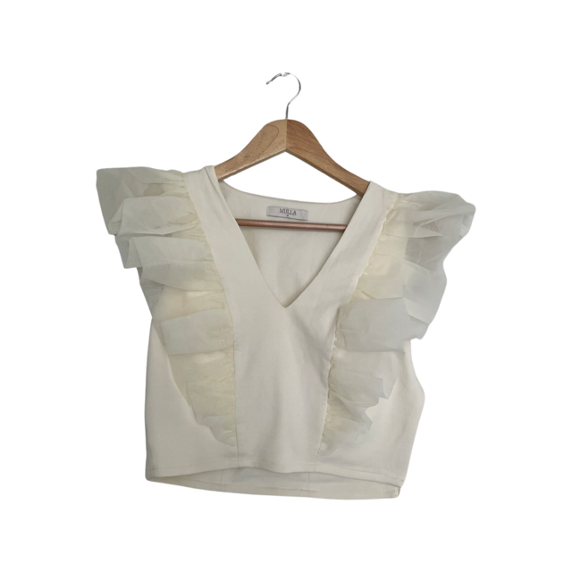 Greta Ruffle Crop Top