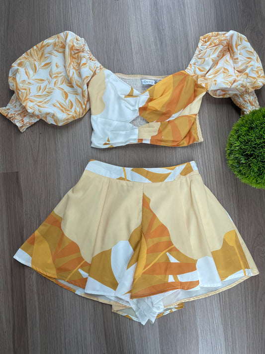 Samira Short Set- Yellow