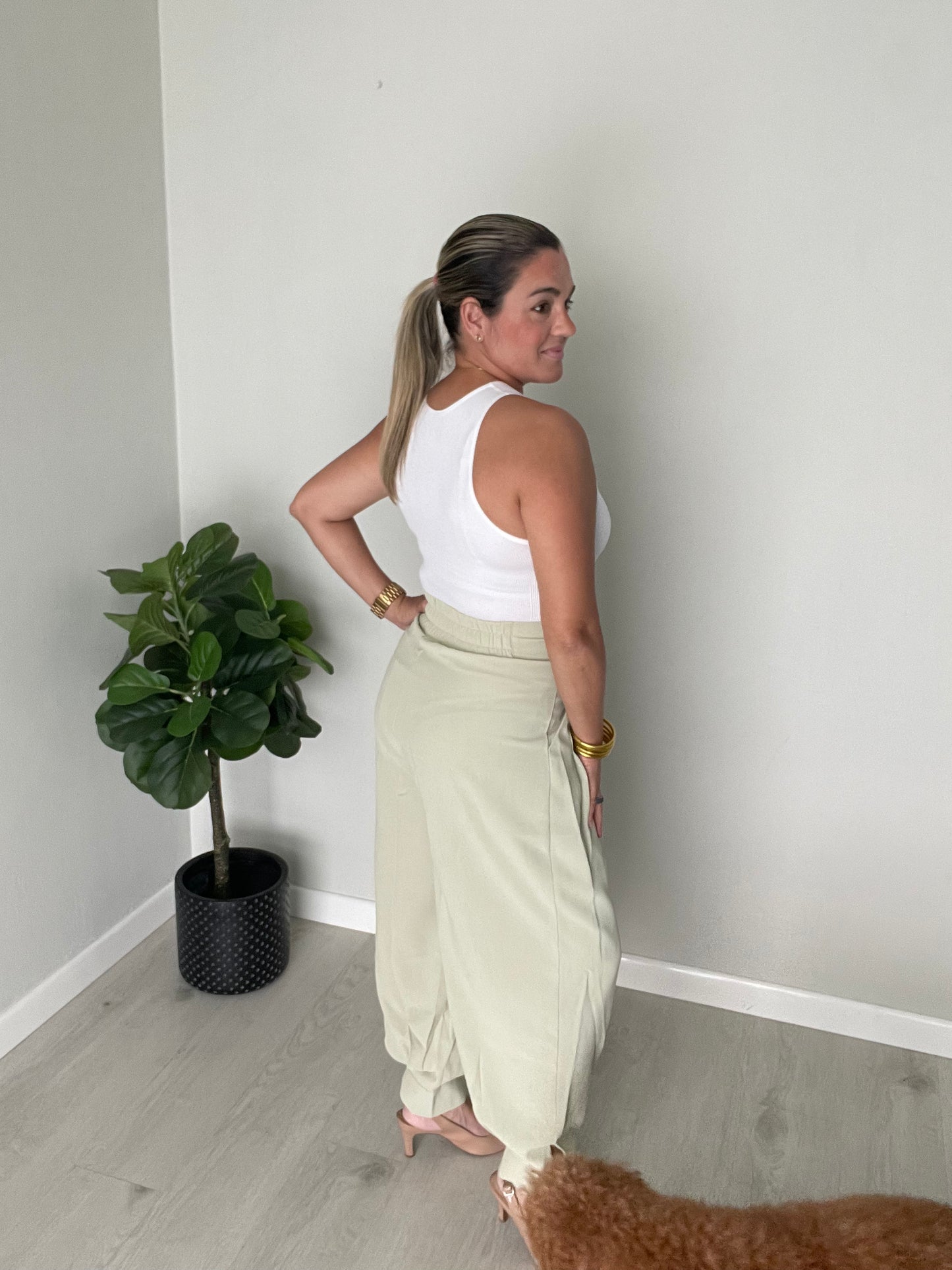 Alondra Pants-Light Lime